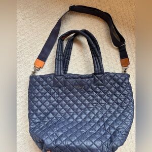 MZ Wallace Quilted Navy Tote Bag